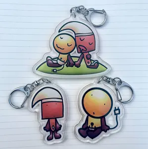 Lightbulb & Paintbrush Silly Acrylic Keychains - Inanimate Insanity! Cute Kawaii Bag Charm, Key Accessory, Gift for Fans, Collectible Character Charm, for Bags, Keys, Backpacks, Cute Decor, Gift Idea