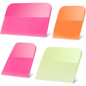 4 Pcs PPF Squeegee Soft Silicone Rubber Scraper Anti Scratch TPU Coating Scraper for Car Vinyl Paint Protection Film Installation Vinyl Wrap Window Tint Windshield Glass Cleaning Kit 4 Sizes