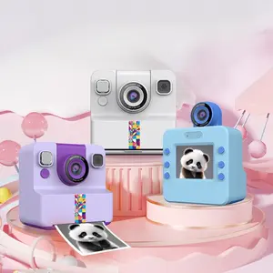 Kids Digital Camera! 180° Flip Dual Lens, Color Print Instantly – 32GB Card Included for More Memories!