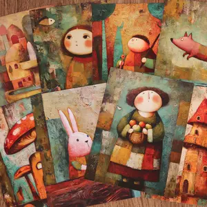 JAIIMAN 32pieces Retro Surreal DIY Junk Journal Paper, for Creative Journaling and Wall Art, Scrapbooking Supplies, Diary Accessories, Craft Albums, Paper Craft, Scrapbook Accessories, Collage Decoration, Craft Enthusiasts, Junk Journals, Card Making