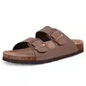 KIDMI Women Men Flat Sandals Cork Footbed Sandals With Support Arch Summervibes Beach Sandals Vacation Nonslip Men Sandals With Adjustable Buckle Straps Memory Foam Lightweight Sandals