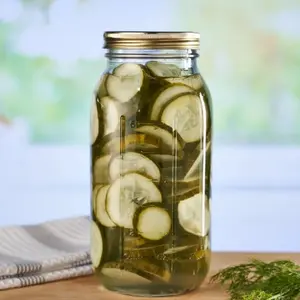 64 oz Airtight Glass Wide Mouth Canning Jars (6 Count) Containers Kitchen