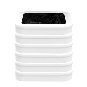 6 Pack Replacement Waste Bags for Self Sealing Smart Trash Can Auto Packing and Changing Bags Supports Approximately 180 Uses Compatible for T1/T1S/T Air