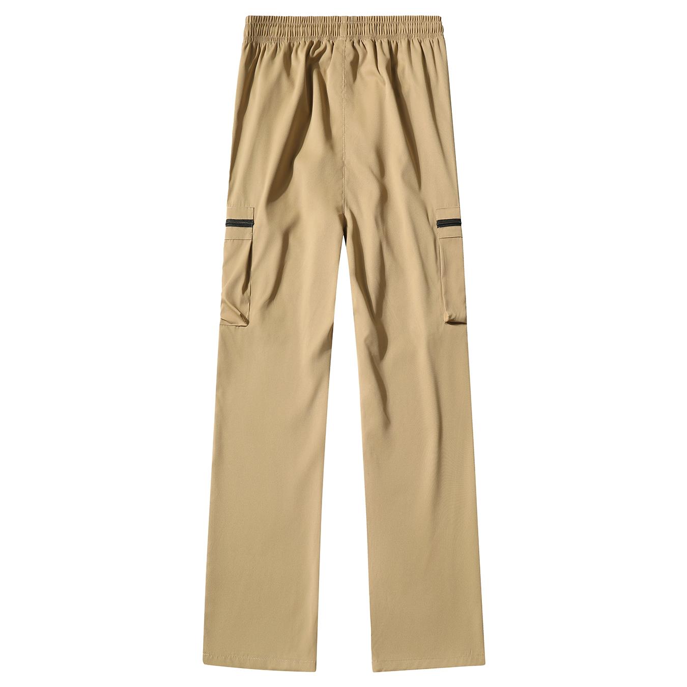 Men’s slim-fit cargo joggers, quick-dry athletic pants with drawstring and zippered pockets, lightweight workout trousers for gym and everyday wear