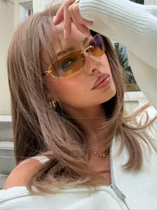 Women's Y2K Fashion Glasses, Preppy Style Beach Accessories, Summernew Design, Letter Mimu Trendy Eyewear, Back-To-School Packaging Shape