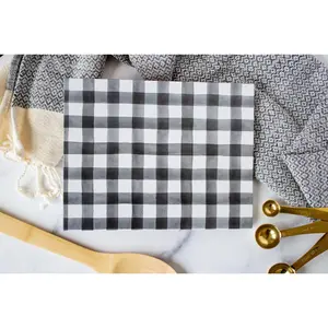 Stencil Organizer - Gingham | Cookie Stencil Organizer, Black and White Gingham, Plaid, Storage Binder