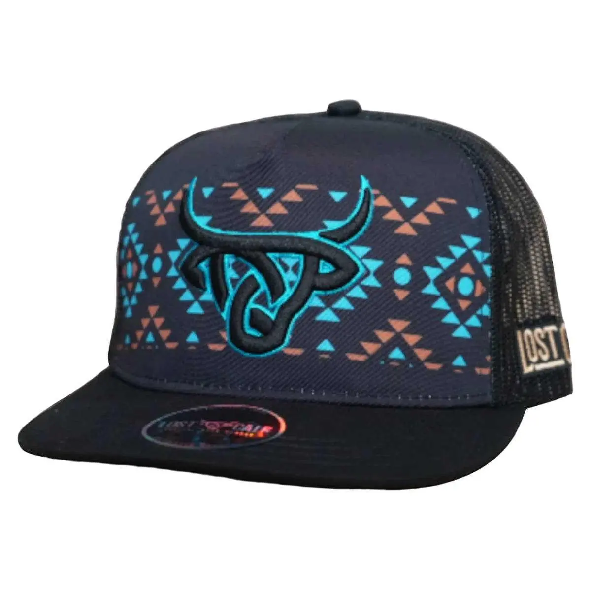 Lost Calf Unisex Easton Flat Black Mesh Back Snapback Hat