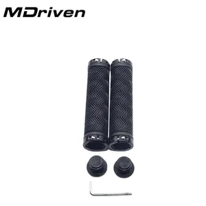 M Driven 1 pair 22.2mm*135mm fixed gear bike grip, Bmx Handlebar Grips, High-Quality Rubber Material, Soft Non-Slip Design, Aluminum Alloy Lock Rings, Suitable for Road Bike Mountain Bike City Bicycle
