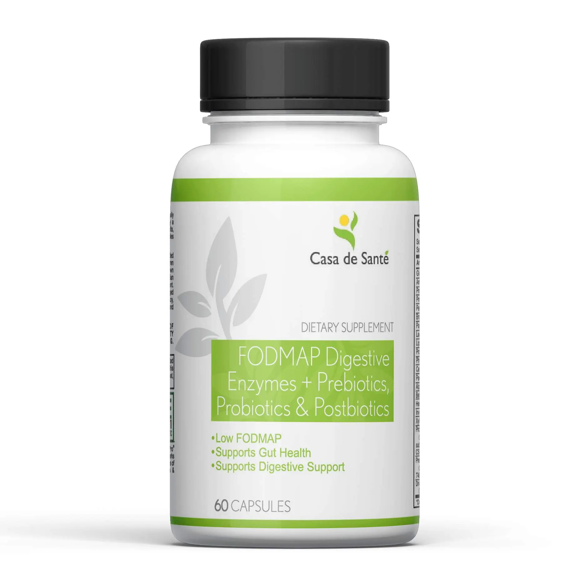 FODMAP Digestive Enzymes with Probiotics, Prebiotics & Postbiotics| Manage IBS, SIBO, Food Intolerance, Malabsorption| Multi Enzyme Blend| Supports Immune & Gut Health| Non GMO, Certified Low FODMAP