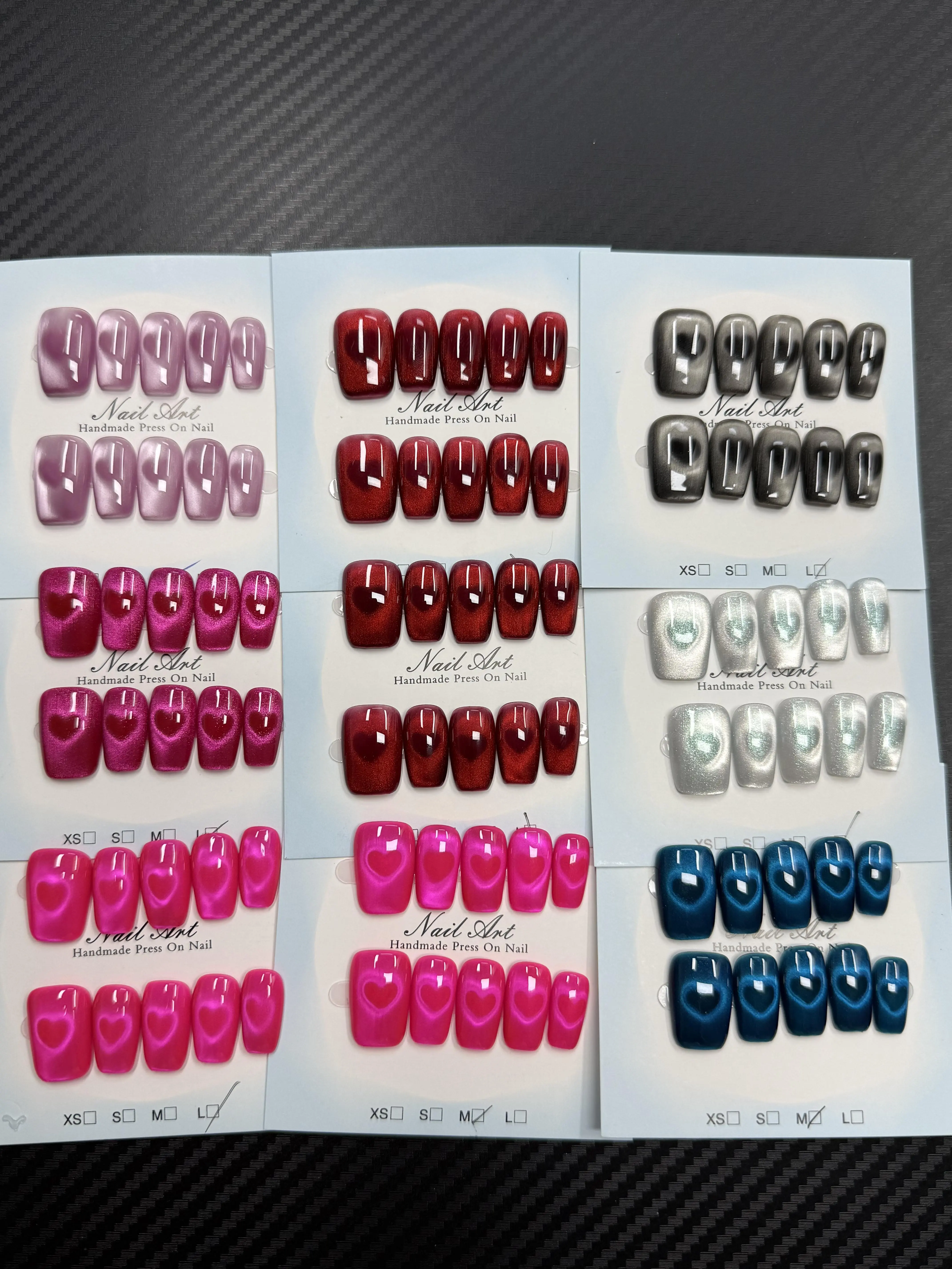 Lucy(14251)gc.Heart cateyes nails