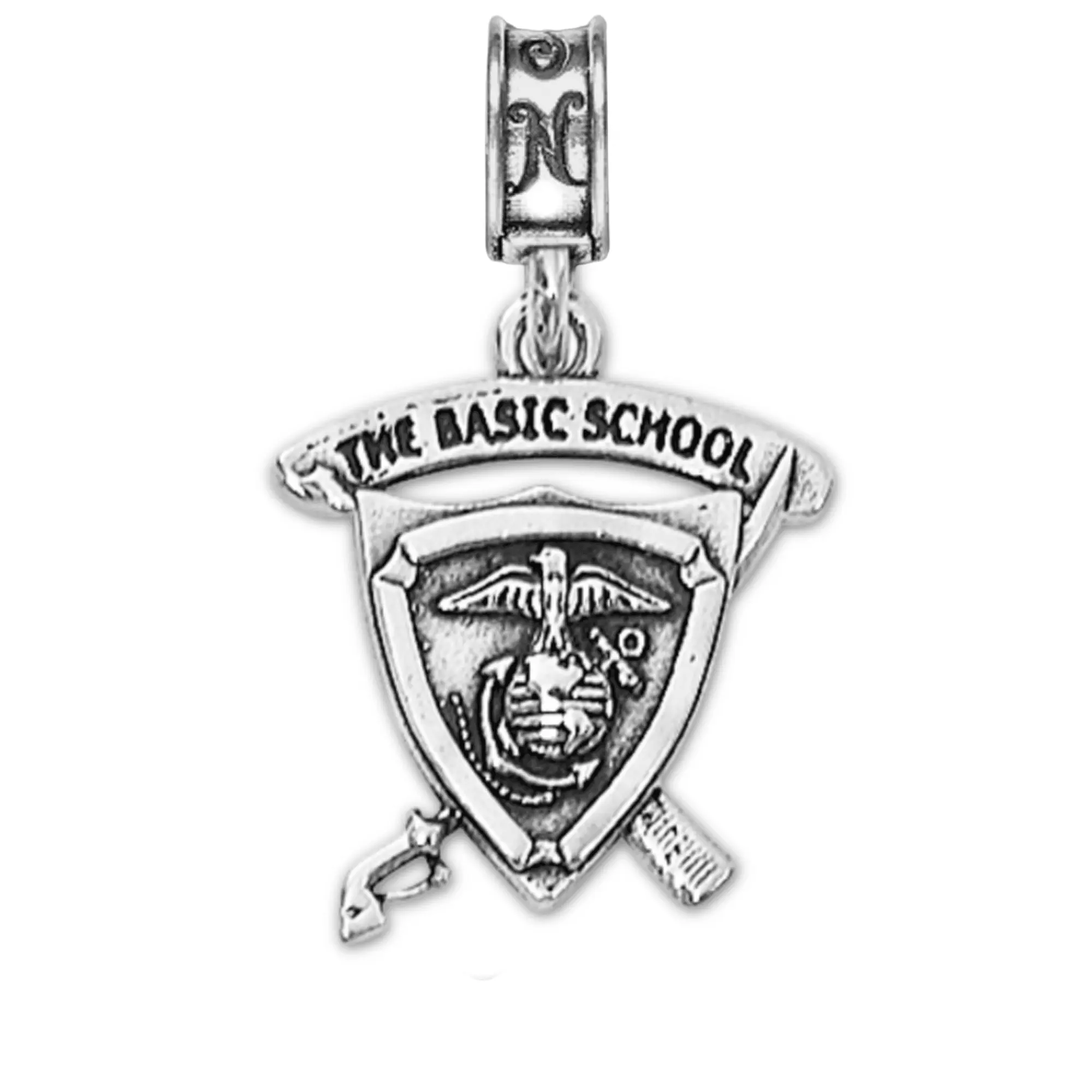 TBS The Basic School   Sterling Silver Charm  for military