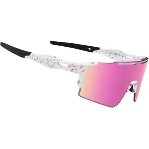 Cycling Sunglasses Polarized Sunglasses for Cycling Men Women with 1 Lens or 3 Interchangeable Lens Baseball Glasses