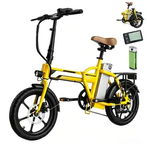 EF2 Foldable electric bicycle, 1000W peak motor, top speed up to 20mph, cruising range of about 50 miles, front and rear disc brakes, 36V 13.5Ah battery, suitable for adults and teenagers sport