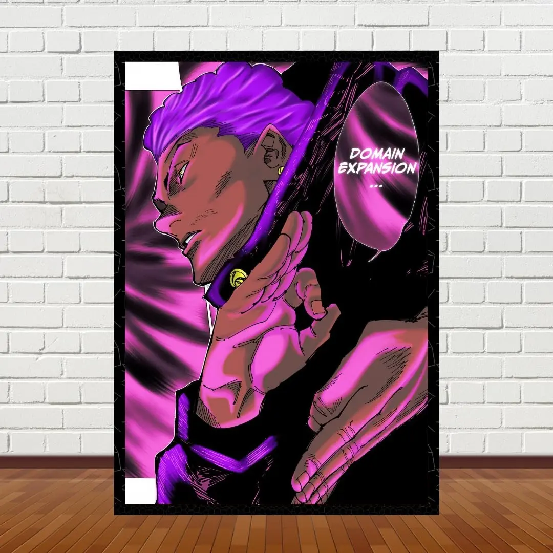Anime Poster Kinji Hakari, Jujutsu Kaisen Print for Wall, Unframed Room Decor for Teens or Collectors