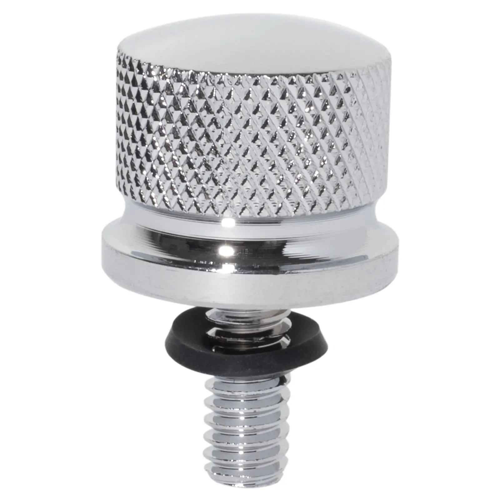 Chrome 1/4" Knurled Seat Bolt / Screw Kit for Harley-Davidson® from HOGWORKZ®
