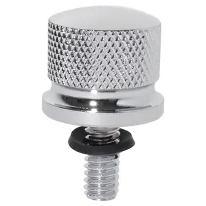 Chrome 1/4" Knurled Seat Bolt / Screw Kit for Harley-Davidson® from HOGWORKZ®