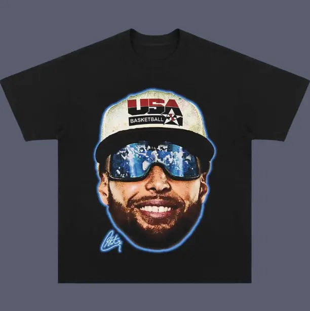 Big Head CURRY Vintage Tee, USA STEPHEN CURRY T-Shirt, Unisex Basketball Shirt, Graphic Tees, Sweatshirt Menswear Womenswear Streetwear