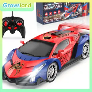 Growsland Remote Control Car for Kids, RC Cars for Boys Kids 1:18 Electric Vehicle Toy Car Hobby Racing Car Toys with Lights & Controller, Birthday Gift for 3-9 Year Old Boys Girls