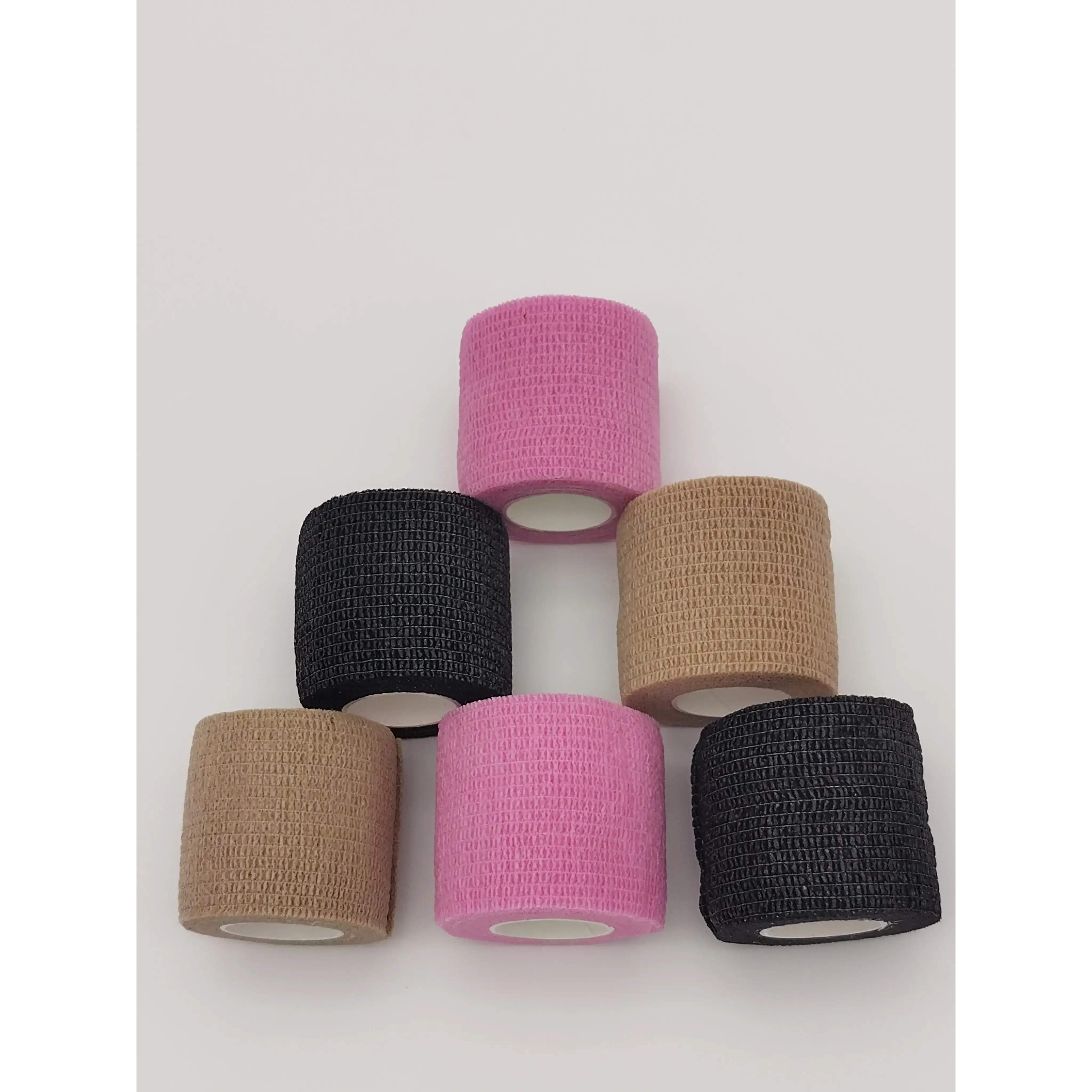 Three color six piece self-adhesive breathable sports bandage, elastic non-woven fabric ankle and elbow protection mini essential fitness accessory, used for sports supportRAIMENTRY Three color six piece self-adhesive breathable sports bandage, elastic non-woven fabric ankle and elbow protection mini essential fitness accessory, used for sports supportRAIMENTRY