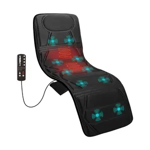 Snailax Full Body Vibration Massage Mat with Heat 10 Motors 2 Pads Adjustable Relaxing Gift for Bed Sofa Chair Deep Massage Experience New Version