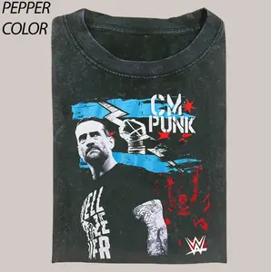 WWE CM Punk Jumbo Print Pop Culture Graphic Shirt, Retro Vintage Fashion Men's Shirt, Unisex Crewneck Tee For Men And Women