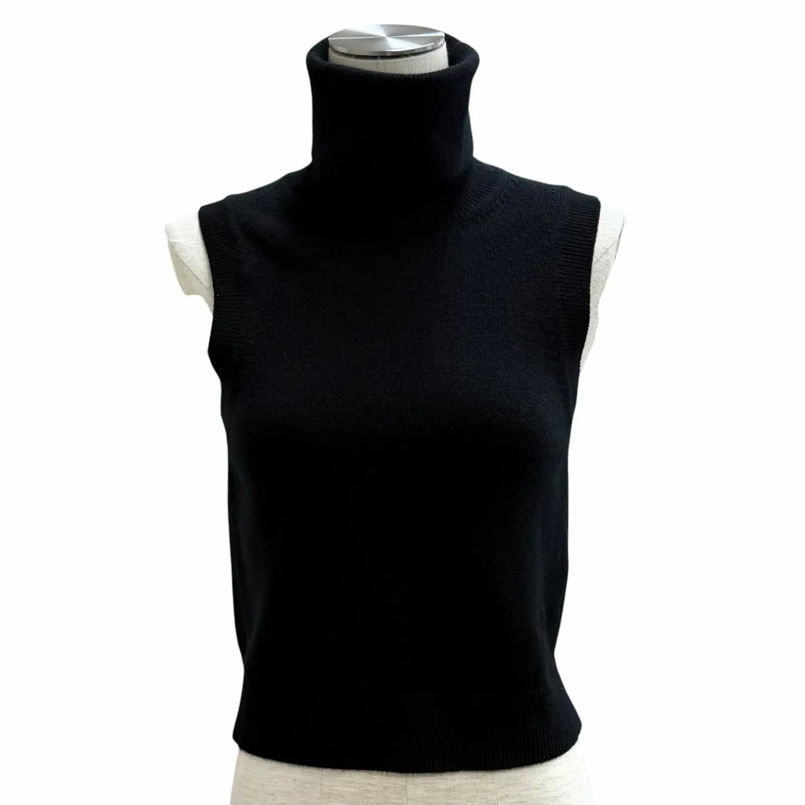 Pre-owned Celine Cashmere Small Leather Goods Triomphe Knit Sleeveless Top