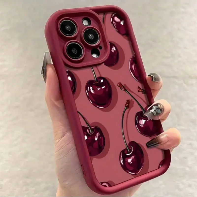 Sexy Wine Cherry Graffiti Phone Case Casing, Creative Design Stylish Protective Cover Compatible with iPhone 11, 12, 13, 14, 15, 16 and related Plus, Pro and Pro Max Models, 7 Plus, 8 Plus, X and XS - TikTok Shop Sexy Wine Cherry Graffiti Phone Case Casing, Creative Design Stylish Protective Cover Compatible with iPhone 11, 12, 13, 14, 15, 16 and related Plus, Pro and Pro Max Models, 7 Plus, 8 Plus, X and XS - TikTok Shop