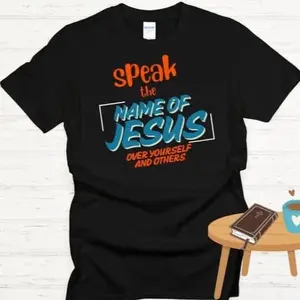 Speak the Name of Jesus t-shirt Tshirt Top Streetwear Summer Shortsleeve
