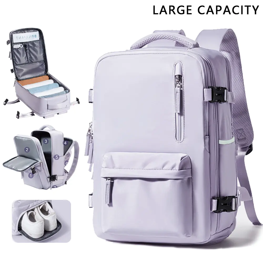Large Capacity Women's Backpack Multi Pocket Travel Bag with Independent Shoe Compartment College Campus Backpack Dry Wet Separation Valentine's Day Birthday Gift