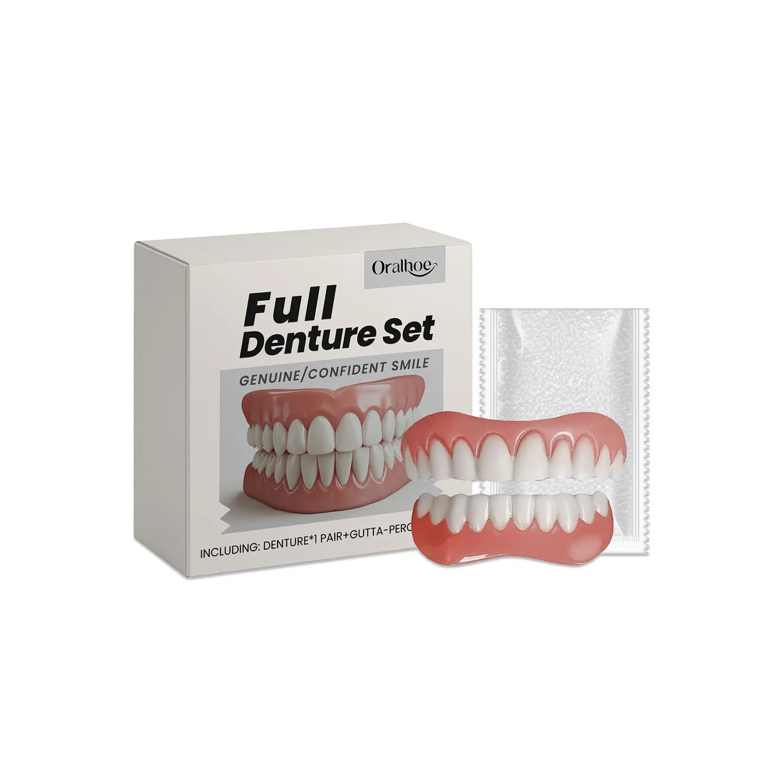 Sports & Outdoor Protective Full Denture Set - Thick Base, Easy Clean, Comfortable Fit, Anti-Scratch, Youth-Friendly, Natural Look, Everyday Wear Dental Prosthesis, Yes, Box, Sporty Protective Gear, All Seasons, Includes Teether, One Pair, Includes Teethe