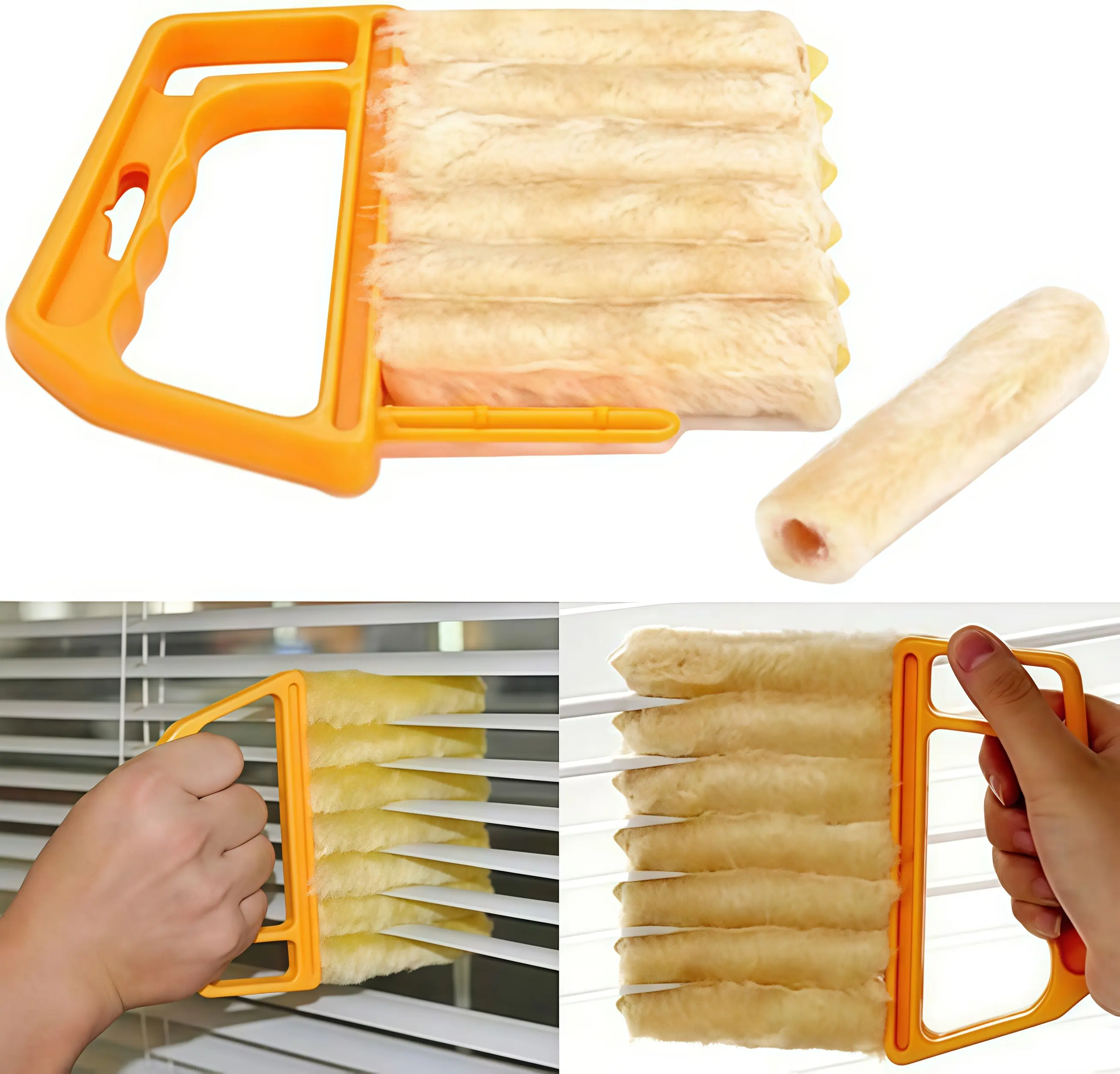 1pcs handheld microfiber curtain cleaner, washable curtain dust removal brush, air conditioning vent cleaning brush, gap dust removal tool, reusable curtain dust removal brush, washable microfiber curtain cleaning brush