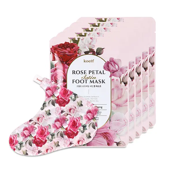 Rose Petal Satin Foot Mask (5pairs)