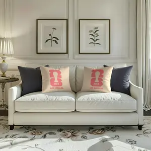 1 pair of pink sports trophy pillows and cushions, gentle pink toned trophy silhouette, fresh and healing, decorative pillowcases, multiple styles to choose from, 17.71 x 17.71 inches