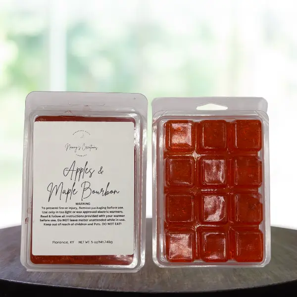MEGA Apples & Maple Bourbon Gel Wax Melt 12-Cavity Premium Scented Wax Melts for Tea Lights Crisp Apple Rich Maple Warm Bourbon Scent Household Wax Melt