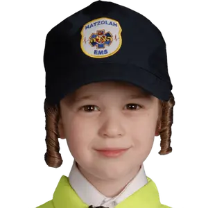 Hatzolah EMT Cap For Kids | Adjustable Navy EMS Hat with Embroidered Patch - Costume Accessory For EMT Dress Up