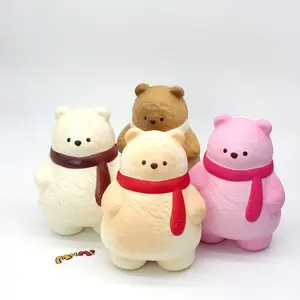 MHM Squishy Series: Scarf Bear This stress-relief toy is made from a viscous, moist, soft, and slow-rebounding material. Perfect for holidays and birthdays.