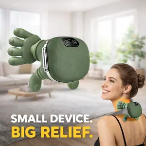 Shoulder Massager Electric Cervical Massager Bionic Hand Heating Wireless Portable 3D Kneading Massage for Neck Shoulders Back Legs  & Hands - Unisex Lightweight & Adjustable Speed- Massagers for home, Office 