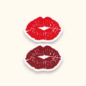 Lipstick Mirror Cling | Sabrina Window Cling Decor Decorative Stickers Vinyl