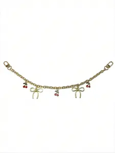 Cherry Bow Bag Chain Accessory, Simple European Style Purse Charm, Casual Plain Design, All Seasons Fashion, Purse Accessories