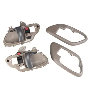 3mirrors Interior Door Handle w/ Bezel (Brown) Compatible with 1995-2000 Chevy GMC Truck C1500 C2500 C3500 K1500 K2500 K3500 Suburban Tahoe Yukon