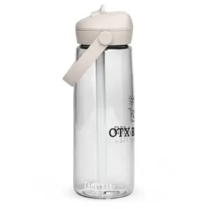 OTXB Camelbak Flip Straw Water Bottle 25 oz. (739 ml) - Leak-Proof Cover & Bite Valve, Stain Resistant, BPA-Free Tritan® Renew 50% Recycled Material Drinkware