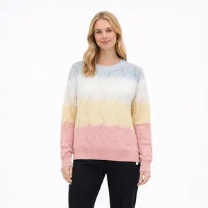 Macaron Gradient · Wool-Blend Knit Sweater