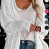 【Black Friday】Women's Plain Batwing Sleeve Cardigan with Pockets, Casual Loose-Fit Long Sleeve Open Front Knit Outerwear, Soft Stretchy Fabric, Fall and Winter Knitwear for Daily Wear