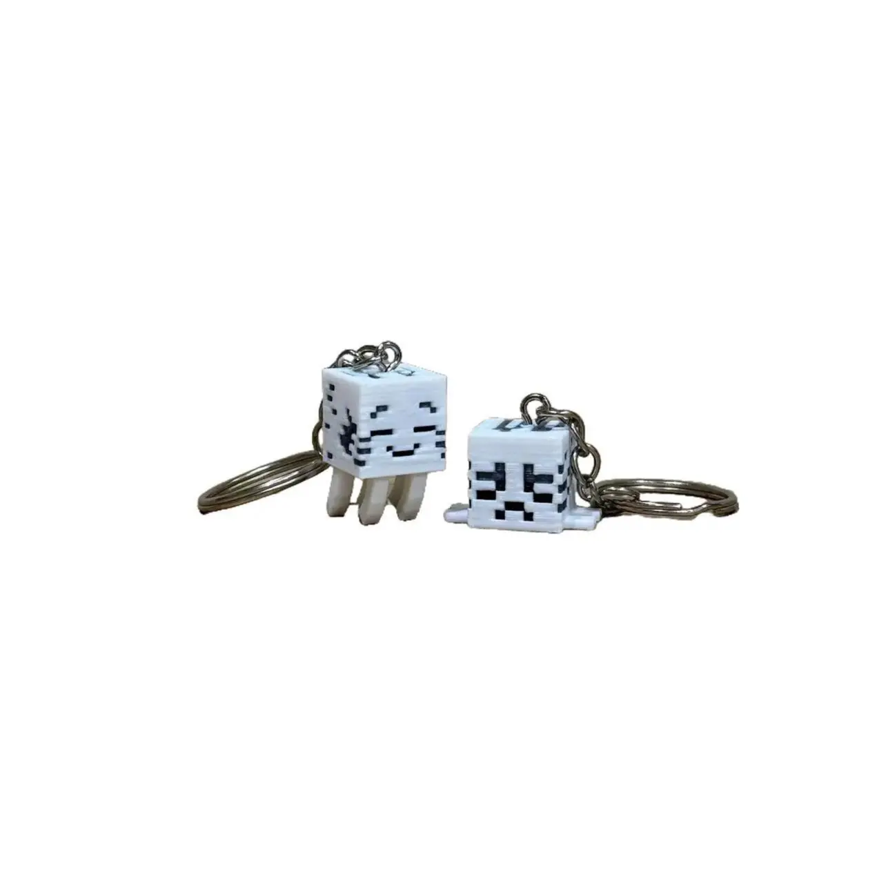 Minecraft Ghasts Happy and Dried Keychains