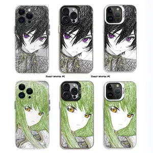 Luxury Comic Anime Code Geass Couple Phone Cases For iPhone 17 Promax Pro Air 16 Plus 15 14 13 12 11 Shockproof Protective Cover Perfect Christmas Halloween Birthday Gift
