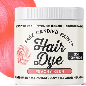 Faez Peachy Keen Semi Permanent Hairy Dye 237ml - Paraben Free, Phthalate Free, Conditioning, Cream Formula