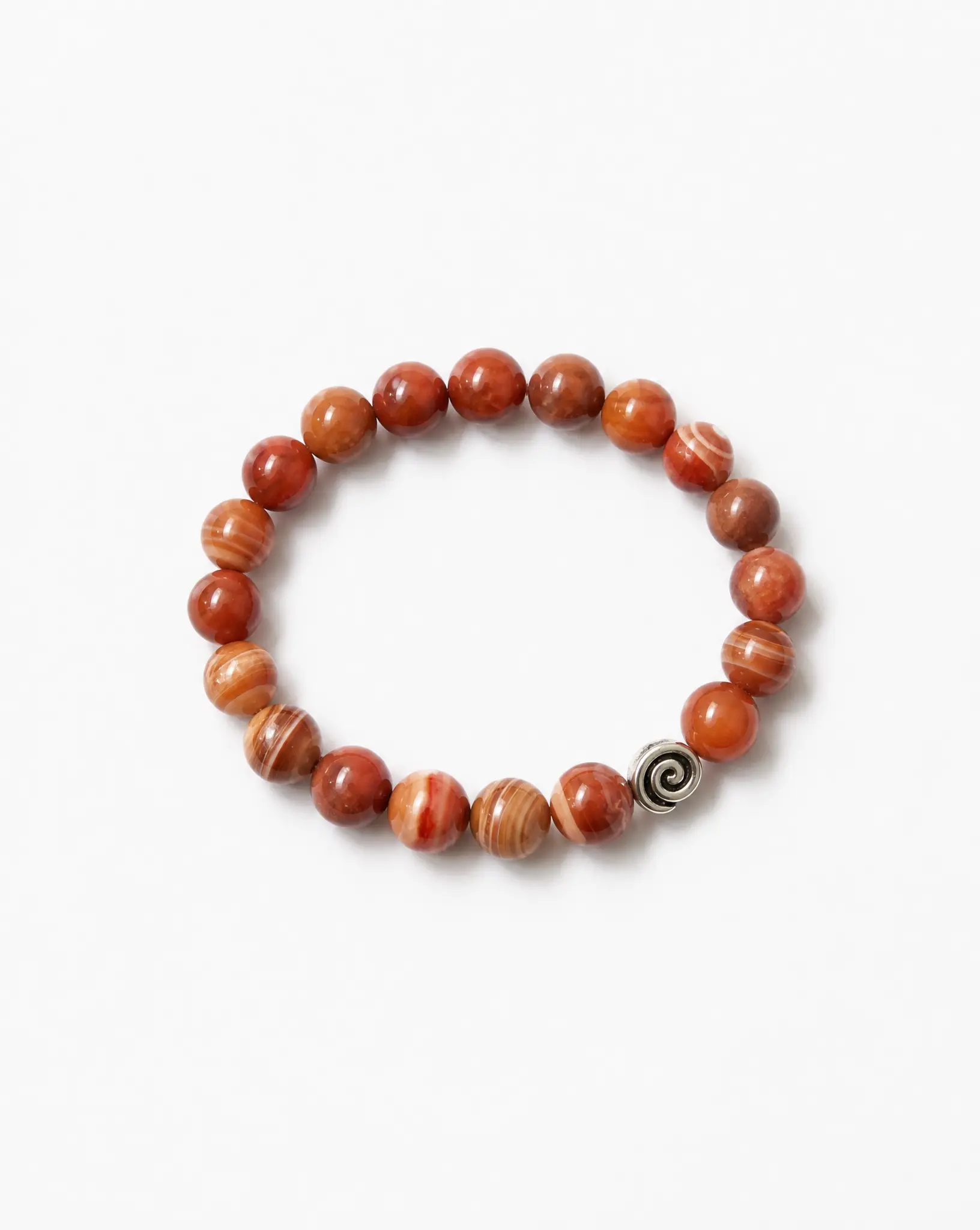 Natural Crystal Stretch Bracelet for Unblocking Ancestral Patterns, Unisex, Adults, No Warning Applicable, Opens Heart Energy, Meditation, Heal Emotional Wounds, Emotional Unavailability, Connects To Lineage Work, Honey Rhodochrosite, 10-12Mm, Release Anc