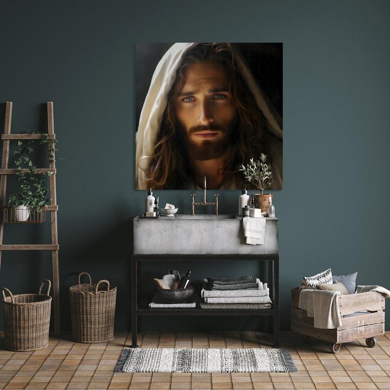 Stunning Jesus Christ Picture Canvas painting Wall Art Jesus Art Portrait Christian Wall Artwork Spiritual Wall Decor Modern Religious Posters Prints for Living Room Bedroom Church Decoration