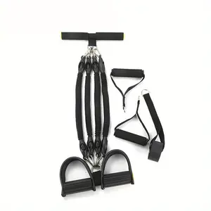 This 5-in-1 multi-purpose fitness tool combines a leg stretcher, resistance band, sit-up assist, exercise pedal, and yoga accessory to train your arms, legs, and core — perfect for home and outdoor workouts.