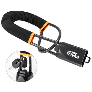 【Father's Day Gift】Joytutus Steering Wheel Lock - Lightweight Compact Anti-Theft Car Device with 3 Keys, Space-Saving Steel Cable Security Lock for Cars SUVs Trucks Vans, Easy Install & Easy Storage